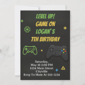 Level Up Game On Birthday Kaart (Voorkant)