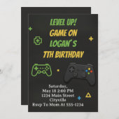 Level Up Game On Birthday Kaart (Voorkant / Achterkant)