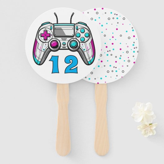 Level Up Gamer Birthday – Video Game Party Favor Handwaaier (Voorkant en achterkant)