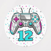 Level Up Gamer Birthday – Video Game Party Favor  Labels (Design 1)