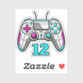 Level Up Gamer Birthday – Video Game Party Favor  Sticker (Vel)
