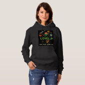 Level Up Gamer Dames Hoodie – Retro Pixel Stijl (Voorkant volledig)