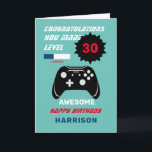 Level Up Gamer Gepersonaliseerde Leeftijd Gelukkig Kaart<br><div class="desc">Gewoon het ding voor al die volwassenen die graag computergegenereerde games op hun consoles spelen, je weet wel, ze kunnen zichzelf niet uit hun kamer slepen lol Dit ontwerp van "Gefeliciteerd je hebt niveau gemaakt" met het afbeelding van een controller is gemakkelijk aan te passen met een naam, leeftijd en...</div>