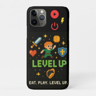 Level Up Gamer iPhone 11 Pro Hoesje – Retro Pixels