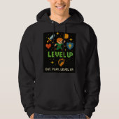 Level Up Gamer Men’s Hoodie – Retro Pixel Style (Voorkant)
