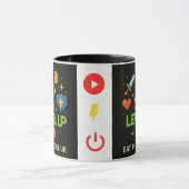 Level Up Gamer Mug – Retro Pixel Gaming Cup Mok (Midden)