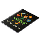 Level Up Gamer Notebook – Retro Pixel Gaming Style Notitieboek (Linkerzijde)
