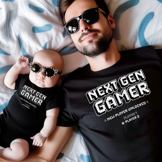 Level Up Gamer Papa Kind Next Gen Speler Matching Kinder Shirts