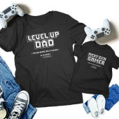 Level Up Gamer Papa Kind Next Gen Speler Matching T-shirt