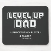 Level Up Gamer Papa Papa Grappige Vaders Dag Muismat (Voorkant)