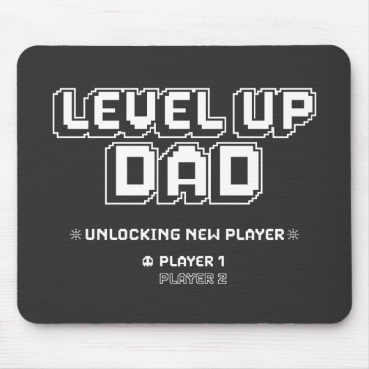 Level Up Gamer Papa Papa Grappige Vaders Dag Muismat (Voorkant)