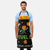 Level Up Gamer Schort – Retro Pixel All-Over Print (Gedragen)