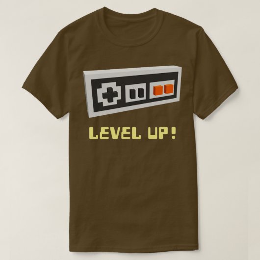 Level up Gamer t-shirt (Design voorkant)