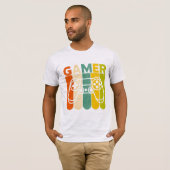 Level Up Gamer T-shirt – Speel hard, level omhoog, (Voorkant volledig)