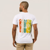 Level Up Gamer T-shirt – Speel hard, level omhoog, (Achterkant volledig)