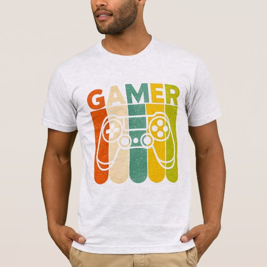Level Up Gamer T-shirt – Speel hard, level omhoog, (Voorkant)