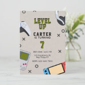 Level Up Gamer Verjaardag Kaart (Staand voorkant)