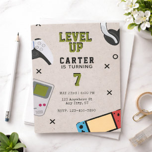 Level Up Gamer Verjaardag Kaart