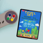 Level Up gamer verjaardagsfeestje Kaart