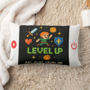 Level Up Gamer Worpillow – Pixel Retro Decor Kussen