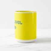 Level UP Gele mag Tweekleurige Koffiemok (Center)