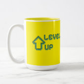 Level UP Gele mag Tweekleurige Koffiemok (Links)