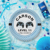 Level Up gepersonaliseerde Gamer Party Verjaardag Papieren Bordje (Feest)