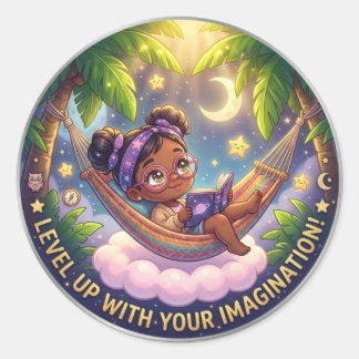Level Up Imagine Classic Ronde Sticker
