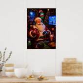 Level Up Kerstmodus Geactiveerd Gamer Sinterklaas Poster (Keuken)
