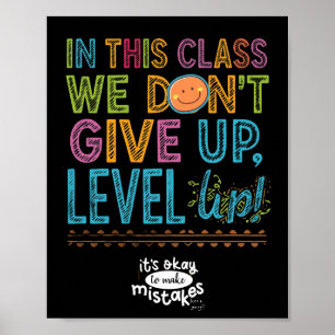 LEVEL UP KLASSENPOSTER POSTER