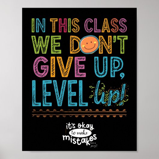 LEVEL UP KLASSENPOSTER POSTER (Voorkant)