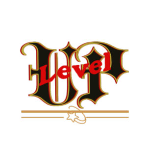 Level Up Love – Gotische typografie ontwerp T-shirt