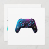 "Level Up: Minimalistisch ontwerp voor gamecontrol Kaart (Voorkant / Achterkant)