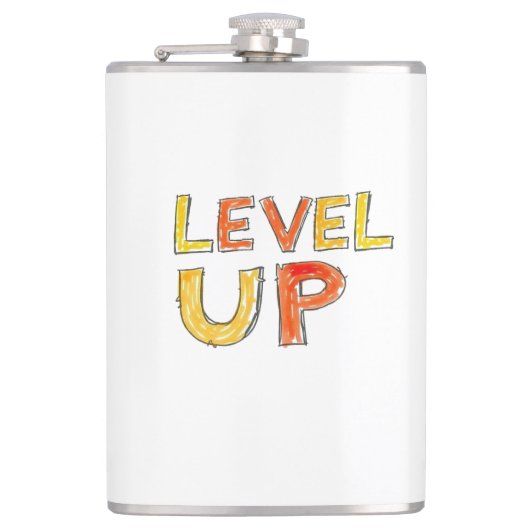 Level Up Motivatie Ontwerp Heupfles (Voorkant)