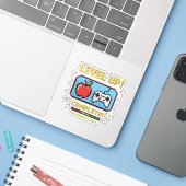 Level Up naar groep 6 Vrijgespeeld | Grappige Game Sticker (Laptop met iPhone)