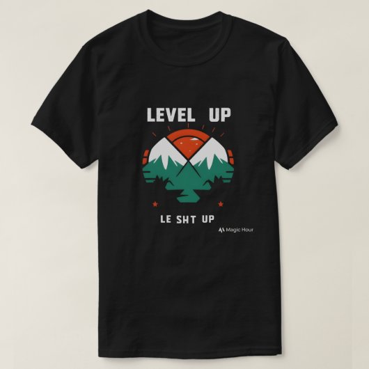Level Up Natuur grafisch T-shirt (Design voorkant)