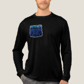 "Level Up Neon Gaming Controller Sticker Gamer op" Tri-Blend Shirt (Voorkant volledig)