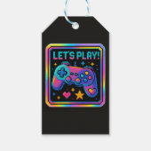 LEVEL UP Pixel Art Gamer Badge Cadeaulabel (Voorkant)