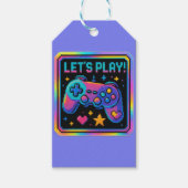 LEVEL UP Pixel Art Gamer Badge Cadeaulabel (Voorkant)