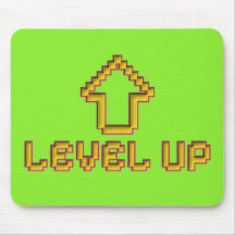 Level Up Pixel Muismat Retro Gamer