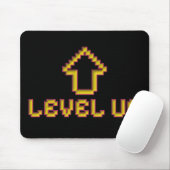 Level Up Pixel Muismat Retro Gamer Zwart (Met muis)