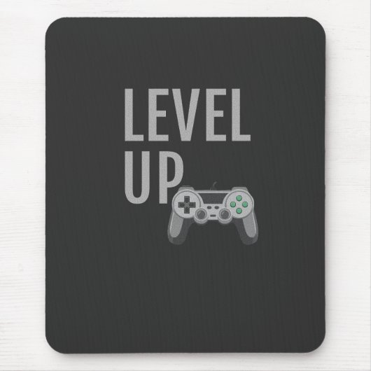 Level Up Retro Joystick Gamer Kunst Muismat (Voorkant)