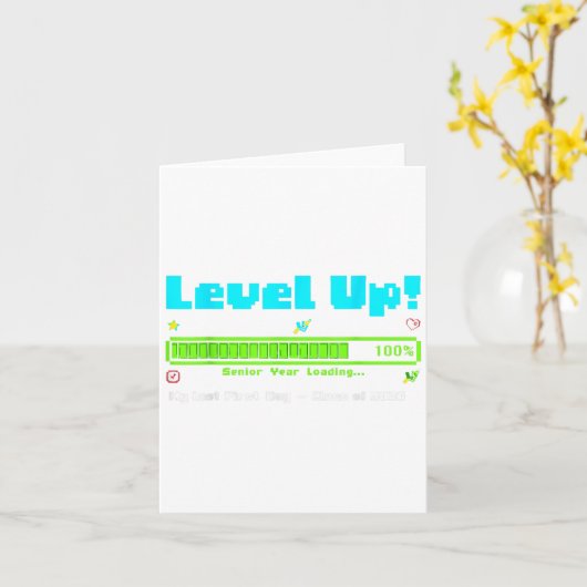 Level Up Senior Jaar Cl Van 2026 Mijn Laatste Eers Kaart (Gele Bloem)