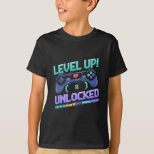 Level Up Unlocked Gaming Trend Kinder T-shirt