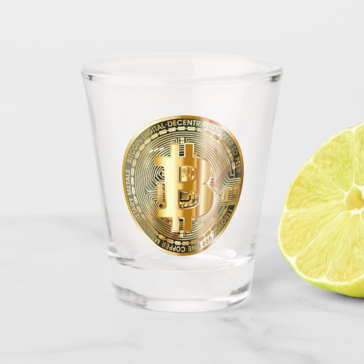 Level Up Uw Drink Spel met een Bitcoin Shot Glas (Voorkant)