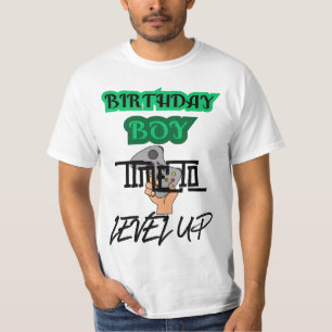 Level Up Verjaardag Jongen Videogame T-Shirt - Kla