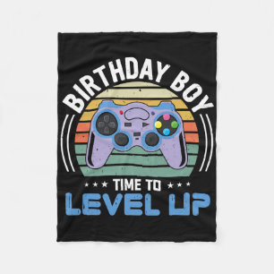 Level Up Verjaardagsfeestje Videospel Jongens Fleece Deken