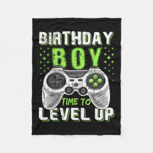 Level Up Verjaardagsvideo Game - Clic Fit Fleece Deken