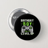 Level Up Verjaardagsvideo Game - Clic Fit Ronde Button 5,7 Cm (Voorkant /achterkant)