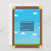 Level Up Video Game Birthday Party Invitation Kaart (Achterkant)